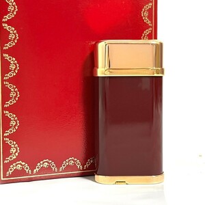 １円スタート 美品 Cartier カルティエ ライター ガスライター 喫煙具 ゴールド　箱付き