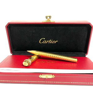 １円スタート Cartier カルティエ トリニティ　ボールペン　キャップ式　ゴールド