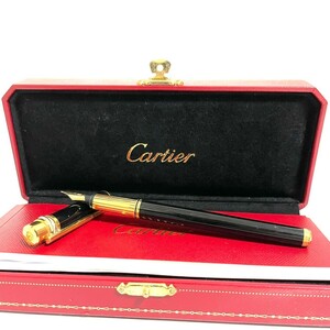 １円スタート Cartier カルティエ トリニティ 万年筆 　筆記用具　ゴールド　18K　750