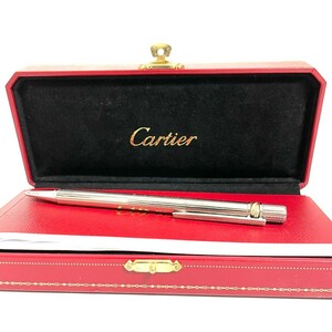 １円スタート Cartier カルティエ トリニティ ツイスト式 ボールペン シルバー 筆記用具
