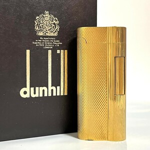 dunhill ダンヒル　ライター ガスライター ローラー ゴールド 喫煙具　made in England 6368