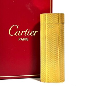 １円スタート Cartier カルティエ ライター ガスライター ゴールド オーバル ローラーガスライター 喫煙具 P R