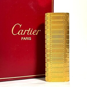 １円スタート Cartier カルティエ ライター ガスライター ゴールド オーバル ゴールドカラー ローラーガスライター 喫煙具 9118