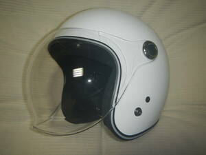 美品　MOTOBASE　MBHL-VJ01S　ジェットヘルメット　フリップアップ　シールド付 ヴィンテージタイプ ジェットヘルメット　サイズF（58-60）