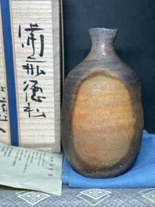  popular author most on work gold -ply ... Bizen kiln change sake bottle . gold -ply element mountain 