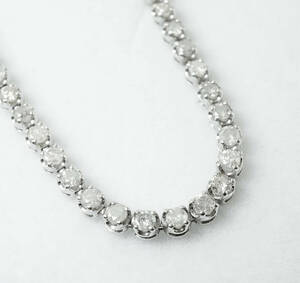 ★天然ダイヤモンド 2.00ct 19cm K14WG ブレスレット ジュエリー jewelry