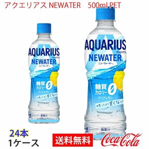 即決 アクエリアス NEWATER　500ml PET 1ケース 24本 (ccw-4902102150873-1f)