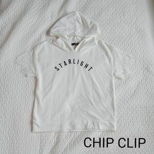 【美品】CHIP CLIP　レディース　半袖　パーカー　袖レース　ホワイト　M