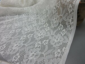 KA4113-3 * poly- series Jaguar do lace fabric * length 3m| floral print | off white 