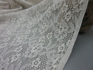KA4115-1 * poly- series Jaguar do lace fabric * length 3m| floral print | light beige 