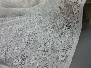 KA4113-2 * poly- series Jaguar do lace fabric * length 3m| floral print | off white 