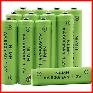 単3電池 充電式 AA 600mAh1.2V ニッケル水素電池 の実容量低自己放電 ソーラーランプ単三電池