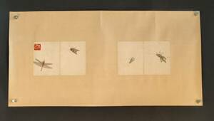 Art hand Auction [Rouge à lèvres] [Reproduction] rouleau suspendu [Qi Baishi] peinture d'insecte soie/papier peinture chinoise/peinture d'oiseau et de fleur, Peinture, Peinture japonaise, Fleurs et oiseaux, Faune