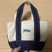 90s L.L.Bean USA製 vintage BOAT&TOTE bagUSA製 ビンテージ ミニトートバッグ エルエルビーン _画像1