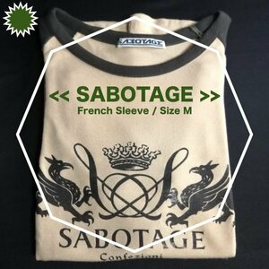 【SABOTAGE】メンズ半袖 Tシャツ ★ Mサイズ ★ フレンチ・スリーブ