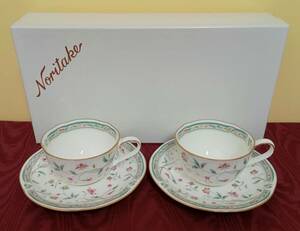 【Noritake 碗皿セット】4409 HANA SARASA 洋食器 カップ ソーサー【A1-1】0503