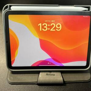 【美品】iPad mini6 第６世代 Antbox 手帳 ケース ペンホルダー付き 高級PUレザー オートスリープ＆スタンド機能付き 全面保護 (Black)の画像3