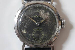 [ immovable goods ] rare ultra rare Vintage Alpina lady's wristwatch Alpina SWISS hand winding Switzerland made plastic windshield Junk immovable goods 