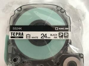 [I] TEPRA PRO Tepra Pro tape cartridge white label SS24K 24.P type /R type white * black character unused storage goods #198511-12.3