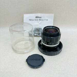 3-160* beautiful goods * Nikon Nikon NIKKOR-N.C Auto 1:1.4 f=35mm lens case instructions attaching rare 