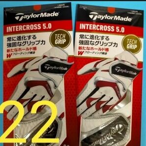【新品・未使用】テイラーメイド ゴルフグローブ インタークロス5.0 左手用 2枚セット