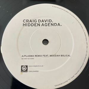 CRAIG DAVID/HIDDEN AGENDA/MESSIAH BOLICAL/レコード/中古/DJ/R&B