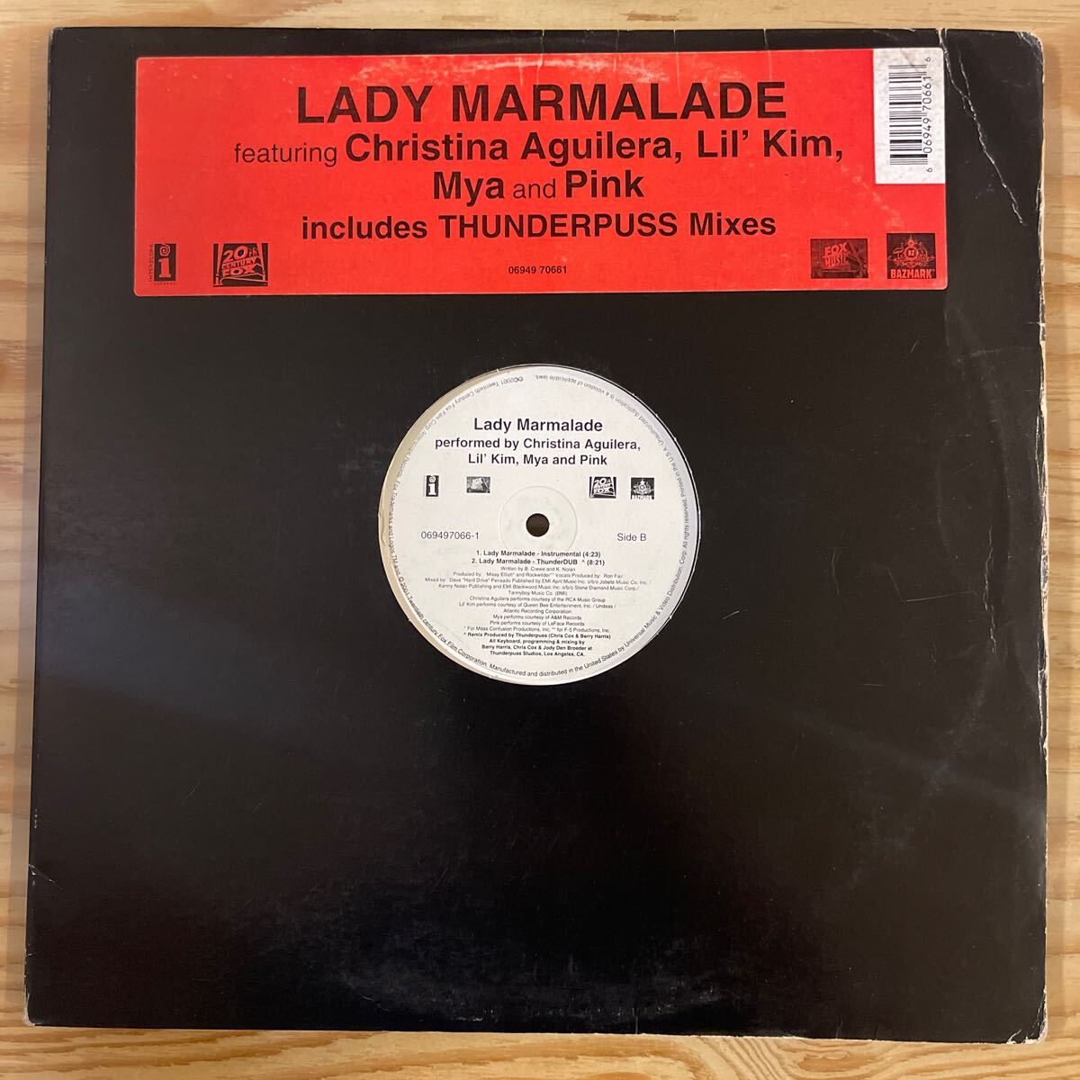 レコード】CHRISTINA AGUILERA, LIL'KIM, MYA & PINK - LADY MARMALADE (EU) 12
