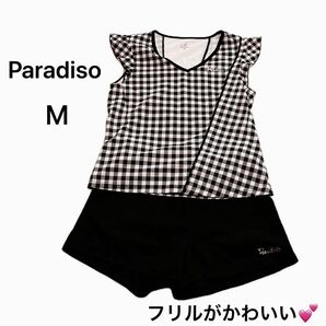 Paradiso パラディーゾ　テニスウェア　上下セット　セットアップ　レディース　Tシャツ　ショートパンツ　テニス　M 美品