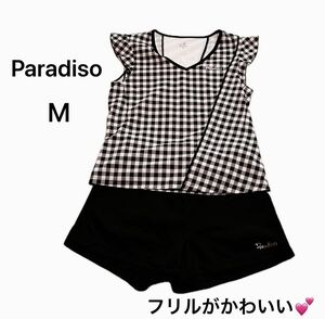 Paradiso パラディーゾ　テニスウェア　上下セット　セットアップ　レディース　Tシャツ　ショートパンツ　テニス　M 美品