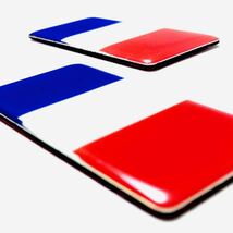 フランス 国旗 アルミ ステッカー CITROEN シトロエン DS7 ベルランゴ c3 4 ルノー カングー リフター プジョー PEUGEOT 3008 2008 5008 FR_画像1