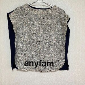 anyFAM レディース　ブラウス　カットソー　ノースリーブ　フリーサイズ　花柄