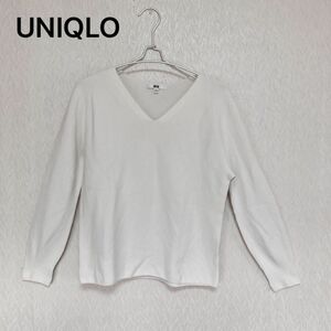 新品未使用　UNIQLO レディース　カットソー　長袖　Ｖネック　Mサイズ