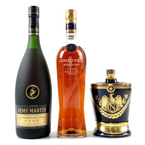 3ps.@ Remy Martin Courvoisier car bo- cognac armagnac brandy set [ old sake ]