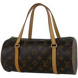 ルイ・ヴィトン Louis Vuitton パピヨン 26 バレルバッグ 筒型 旧型 ハンドバッグ モノグラム ブラウン M51386 レディース 【中古】