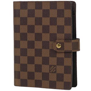 ルイ・ヴィトン Louis Vuitton アジェンダ MM ビジネス 手帳・ブックカバー ダミエ ブラウン R20240 レディース 【中古】