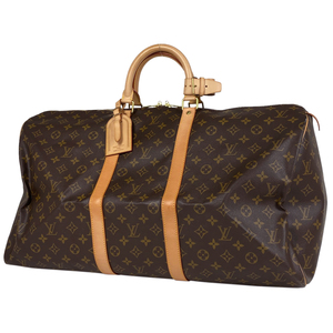 ルイ・ヴィトン Louis Vuitton キーポル 55 ハンドバッグ 旅行 出張 ビジネス ボストンバッグ モノグラム ブラウン M41424 レディース 中古