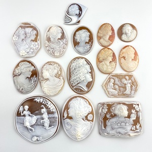  loose unset jewel material set sale cameo ( shell ) loose 201.5g rank D[ used ]