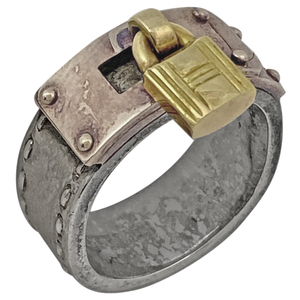  Hermes HERMESkatena кольцо Kelly кольцо примерно 11 номер серебряный 925 серебряный женский [ б/у ]