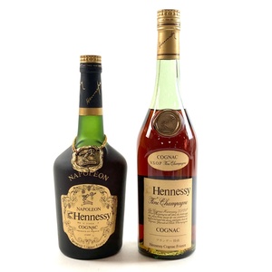 2本 ヘネシー Hennessy ナポレオン VSOP スリムボトル グリーンボトル コニャック 700ml ブランデー セット 【古酒】