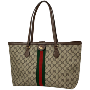 グッチ GUCCI オフィディア ミディアム GG トートバッグ シェリーライン ウェブ トートバッグ GGスプリーム ベージュ 631685 中古