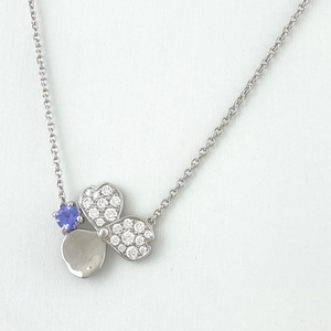  Tiffany TIFFANY&Co. paper flower necklace platinum mere diamond pendant Pt950 tanzanite diamond lady's used 