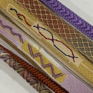 帯締め 優品 帯締めの5本セット 薄紫 正絹 和装小物 【中古】