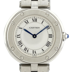  Cartier CARTIER солнечный tos раунд наручные часы SS кварц женский [ б/у ]