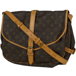 ルイ・ヴィトン Louis Vuitton ソミュール 35 斜め掛け ショルダーバッグ モノグラム ブラウン M42254 レディース 【中古】