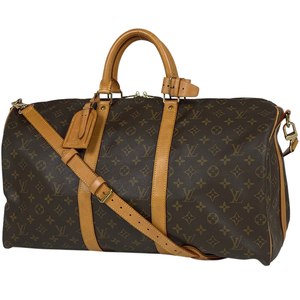 ルイ・ヴィトン Louis Vuitton キーポル バンドリエール 50 ショルダーバッグ ボストンバッグ モノグラム ブラウン M41416 レディース 中古