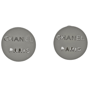 シャネル CHANEL ロゴ ラウンド イヤリング イヤリング シルバーメッキ シルバー レディース 【中古】