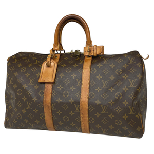 ルイ・ヴィトン Louis Vuitton キーポル 45 ハンドバッグ 旅行 ビジネス ボストンバッグ モノグラム ブラウン M41428 レディース 【中古】