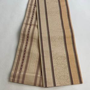  hanhaba obi super goods . ground . light brown color silk [ used ]