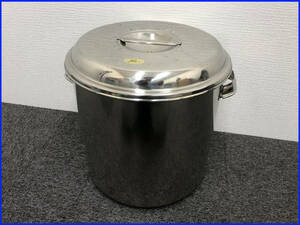 18-8 stainless steel stockpot 30cm height approximately 30cm SUS 316 enduring acid steel cover attaching handle attaching 