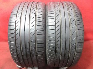 タイヤ 2本 255/40R18 コンチネンタル CONTISPORT CONTACT SSR バリ バリ山 溝アリ 送料無料★14984T